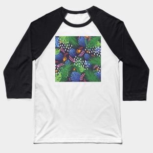 Jungle tropical floral in the night Baseball T-Shirt